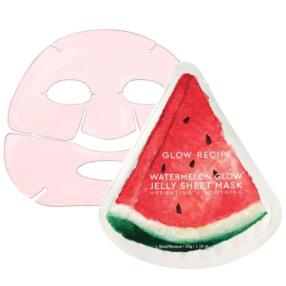 🌈4/$20 NEW Limited Glow Recipe Watermelon Glow Hydrating Jelly Sheet Mask x1 - Picture 2 of 5
